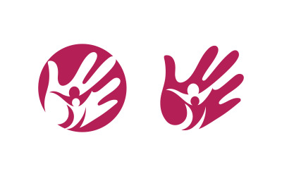 Logo-Design-Vorlage für soziale Gemeinschaften von Menschen, v.47