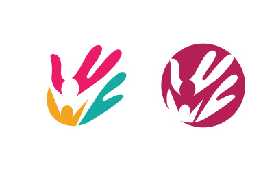 Logo-Design-Vorlage für soziale Gemeinschaften von Menschen, v.48