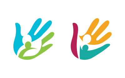Logo-Design-Vorlage für soziale Gemeinschaften von Menschen, v.49