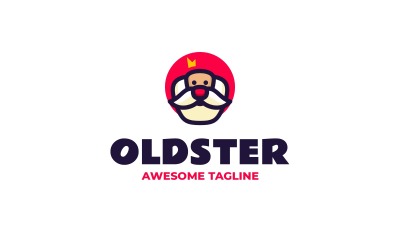 Логотип простого талисмана Oldster