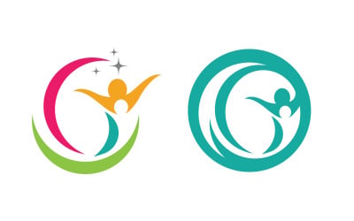 People group social community Logo design template v.1