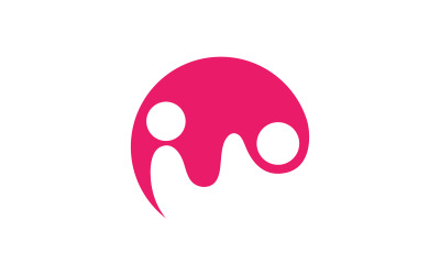 People group social community Logo design template v.21