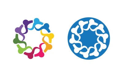 People group social community Logo design template v.26