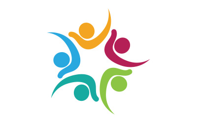 People group social community Logo design template v.27