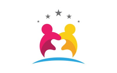 People group social community Logo design template v.30