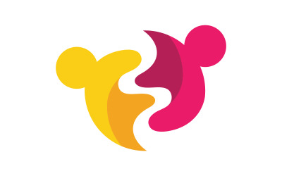 People group social community Logo design template v.33