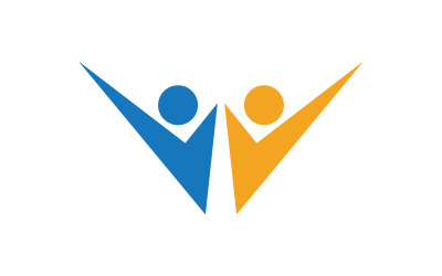 People group social community Logo design template v.35