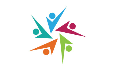People group social community Logo design template v.37