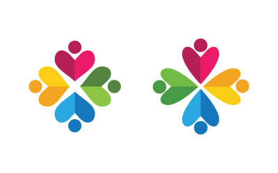 People group social community Logo design template v.44