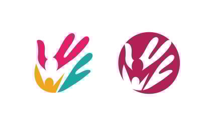 People group social community Logo design template v.48