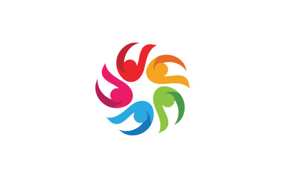 People group social community Logo design template v.50