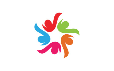 People group social community Logo design template v.51