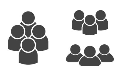 People group social community Logo design template v.55