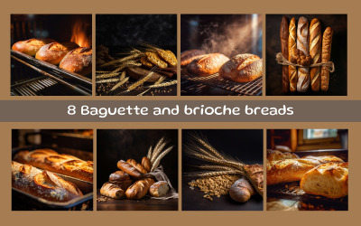 Baguette och briochebröd