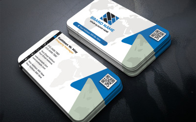 Elegant Black and White Business Card Template PSD for Corporate and Personal Branding Projects