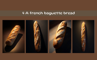 En fransk baguettebröd AI-bild