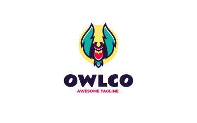 Простой логотип талисмана Owlco 3