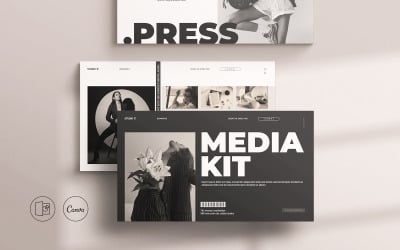 Vorlagendesign für Media Kit-Präsentationen