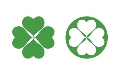 Clover Leaf icon illustration Logo Template Design v.1