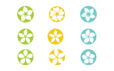 Flower vector icon design template illustration v.7
