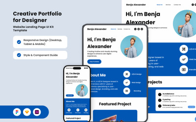 Benja Alexander - Djärv och kreativ portföljmålsida