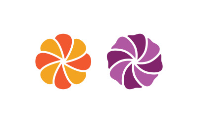 Flower vector icon design template illustration v.12