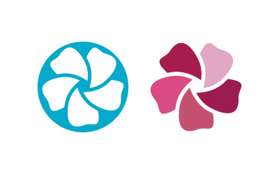 Flower vector icon design template illustration v.15