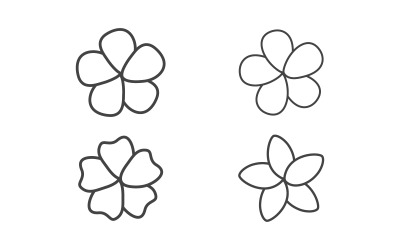 Flower vector icon design template illustration v.21