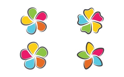 Flower vector icon design template illustration v.23