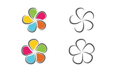 Flower vector icon design template illustration v.26