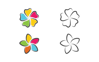 Flower vector icon design template illustration v.28