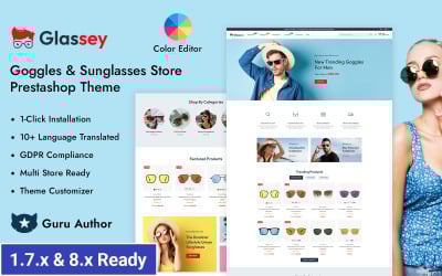 Glassey - 眼镜和护目镜商店 Prestashop 响应式主题