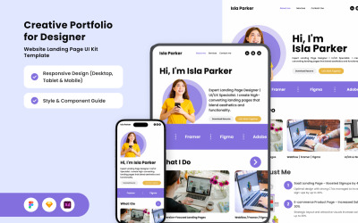 Isla Parker — стильная и минималистичная целевая страница портфолио