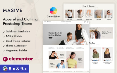 Masive - Loja de roupas e acessórios de moda Prestashop Tema responsivo