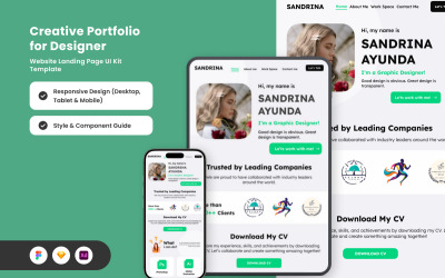 Sandrina Ayunda - Page de destination du portefeuille de designers créatifs