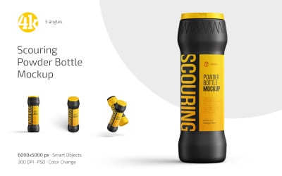 Scouring Powder Bottle Mockup Set