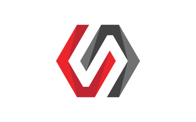 H Logo Hexagon illustrazione Icona Vector Template v.1
