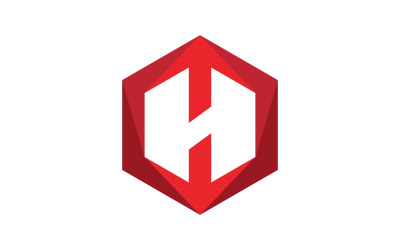H Logo Hexagon ilustração Ícone Vector Template v.5