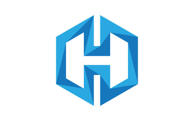 H Logo Hexagon ilustração Ícone Vector Template v.7