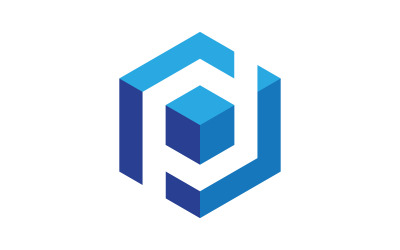 P Logo Hexagon ilustração Ícone Vector Template v.4