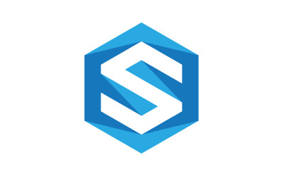 S Logo Hexagon illustration Icon Vector Template v.5