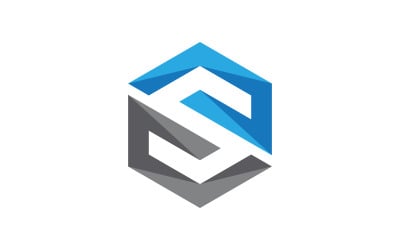 S Logo Hexagon illustration Icon Vector Template v.6