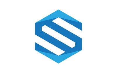 S Logo Hexagon illustration Icon Vector Template v.7