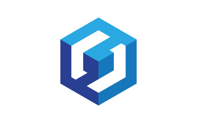 S Logo Hexagon illustration Icon Vector Template v.8