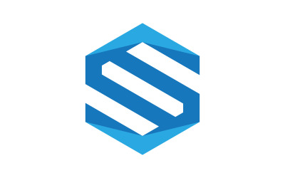 S Logo Hexagon ilustração Ícone Vector Template v.7