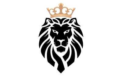 A luxury minimalistic lion symbol lion