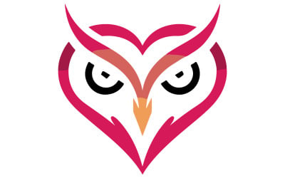 An illustration of a owl head with sharp