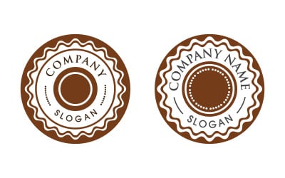 Emblem product illustration design template v.9