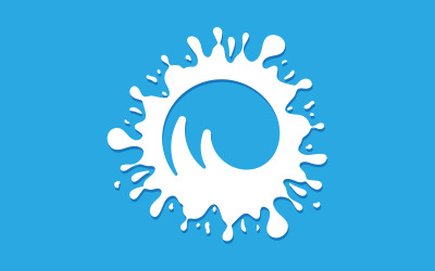 Splash färsk mjölk illustration designmall v.5