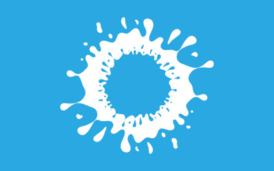 Splash färsk mjölk illustration designmall v.8